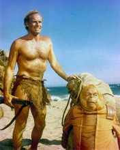 Planet of the Apes Charlton Heston on beach Dr Zaius tied to rock 8x10 photo