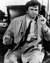 Columbo Ransom For A Dead Man Peter Falk sits in office chair 8x10 inch photo