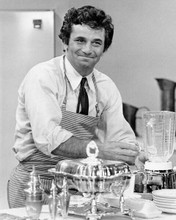 Peter Falk as Columbo in TV cooking show 1973 Double Shock 8x10 inch photo