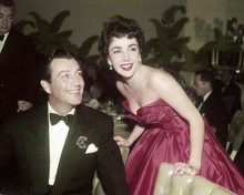 Elizabeth Taylor with Michael Wilding at 1950's Hollywood event 8x10 inch photo