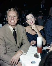 Van Johnson 1940's pose dining in Hollywood with Eve Abbott 8x10 inch photo