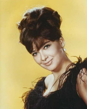 Suzanne Pleshette 1960's smiling glamour portrait in black dress 8x10 inch photo