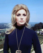 Sharon Tate stunning portrait in black sweater wearing necklace 8x10 inch photo