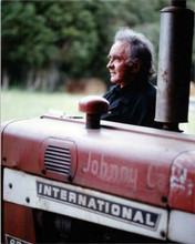Johnny Cash in his signature black 1990's pose on his farm 8x10 inch photo