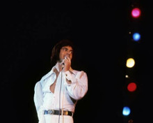 Engelbert Humperdinck 1960's in concert wearing white shirt 8x10 inch photo