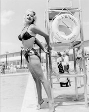 Jayne Mansfield poses at Dunes Hotel pool in Las Vegas in her bikini 8x10 photo