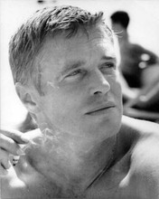 George Peppard beefcake pose bare chested smoking cigarette 1960's 8x10 photo