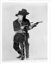 William Boyd with both guns drawn as Hopalong Cassidy 8x10 inch vintage photo