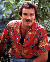 Tom Selleck classic portrait in his red Hawaiian shirt as Magnum PI 8x10 photo