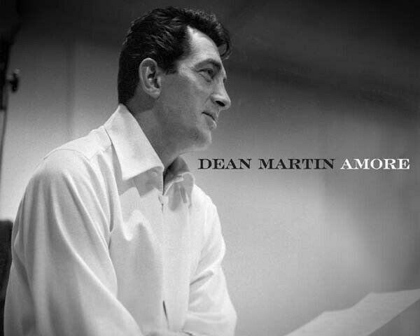 Dean Martin in white shirt in recording studio 1953 That's Amore 8x10 inch  photo - The Movie Store