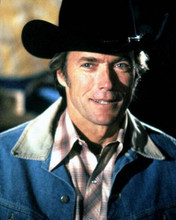 Clint eastwood smiling portrait in denim jacket and black stetson 8x10 photo