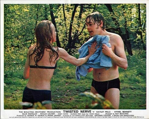 Twisted Nerve 1968 Hayley Mills in black bikini Hywel Bennett in