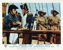 Captain Horatio Hornblower vintage art 8x10 Gregory Peck on deck of Lydia