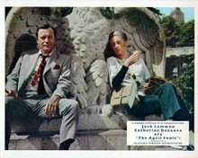 The April Fools Jack Lemmon Catherine Deneuve on eagle statue Central Park 8x10