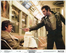 Death Wish John Herzfeld points knife at smoking Charles Bronson on subway 8x10