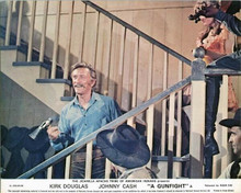 A Gunfight 1970 Kirk Douglas shows off his gun skills in saloon 8x10 inch photo