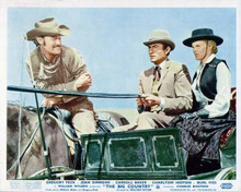 The Big Country Chuck Connors hassles Gregory Peck & Carroll Baker 8x10 photo