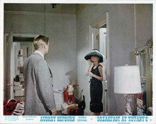 Breakfast at Tiffany's Audrey Hepburn wears hat George Peppard 8x10 inch photo