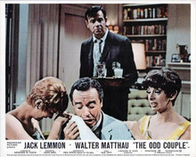 The Odd Couple 1968 Jack Lemmon cries with Pidgeon sisters Walter Matthau 8x10