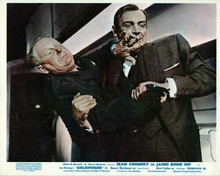 Goldfinger vintage artwork 8x10 photo Gerb Frobe fights Sean Connery for gun