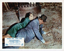 Arabesque 1966 Gregory Peck & Sophia Loren lie on ground 8x10 inch photo