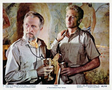She 1965 Hammer Peter Cushing & John Richardson in safari shirts 8x10 inch photo