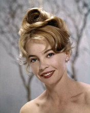 Leslie Caron with beautiful smiling bare shouldered glamour pose 8x10 inch photo