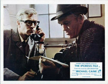 The Ipcress File 8x10 inch photo Michael Caine on phone Gordon Jackson in office