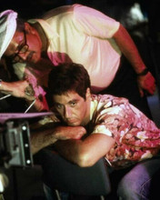 Scarface 1983 Al Pacino in Hawaiian shirt prepares to film a scene 8x10 photo