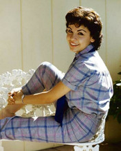 Annette Funicello pretty pose in one-piece out fit sitting on chair 8x10 photo