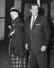 Perry Mason 1960 Case of the Clumsy Clown Raymond Burr & clown 8x10 inch photo