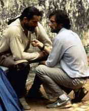 The Mission 1986 director Roland Joffe talks to Robert De Niro on set 8x10 photo