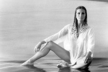 Bo Derek from 1979 movie 10 in white dress posing on beach 4x6 inch real photo