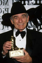 James Drury holds his 1997 Golden Boot Award The Virginian TV star 8x12 photo