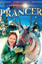 Prancer 1989 movie poster artwork Rebecca Harrell with reindeer 8x12 inch photo