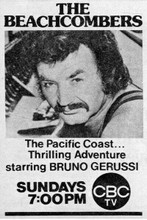The Beachcombers iconic Canadian TV Bruno Gerussi CBC press ad 8x12 inch photo