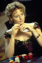 Jodie Foster playing cards close as Annabelle in 1994 Maverick 8x12 inch photo
