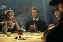 Maverick 1994 Jodie Foster & Mel Gibson play cards in saloon 8x12 inch photo
