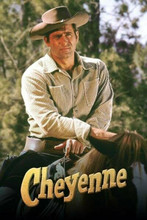 Cheyenne TV western Clint Walker on his horse & show title 8x12 inch photo