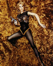 Barbarella the classic scantily clad pose of Jane Fonda holding gun 8x10 photo