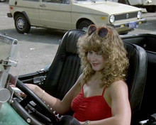 Linda Blair at the wheel of convertable VW bug 1979 Roller Boogie 8x10 photo