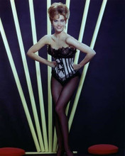 Jane Fonda in low cut corset burlesque style pin-up pose 1964 8x10 inch photo