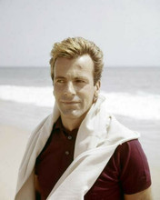 Maximilian Schell portrait on California beach 1960's 8x10 inch photo