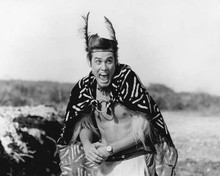 Jim Carrey wears American Indian outfit with comical expression 8x10 inch photo