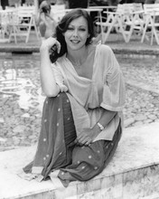 Jenny Agutter 1970's poses for press photos beside pool 8x10 inch photo
