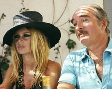 Shalako 1969 western Sean Connery at press conference with Bardot 8x10 photo