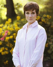 Julie Andrews lovely 1960's smiling portrait in pink shirt 8x10 inch photo