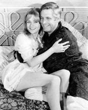 The Executioner 1970 George Peppard Judy Geeson cuddle in bed smiling 8x10 photo