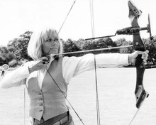 Glynis Barber fires bow and arrow Dempsey and Makepeace TV 8x10 inch photo