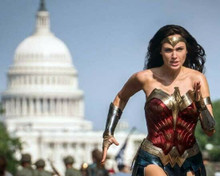 Gil Gadot as Wonder Woman running in front of The Capitol Building 11x14 photo